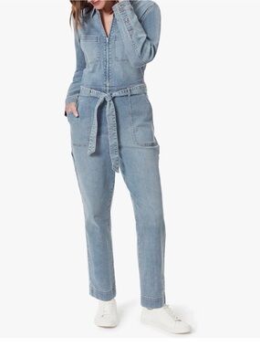 Gloria Vanderbilt x Christian Siriano 12 Zip  Denim Jumpsuit Coveralls  Retro 90